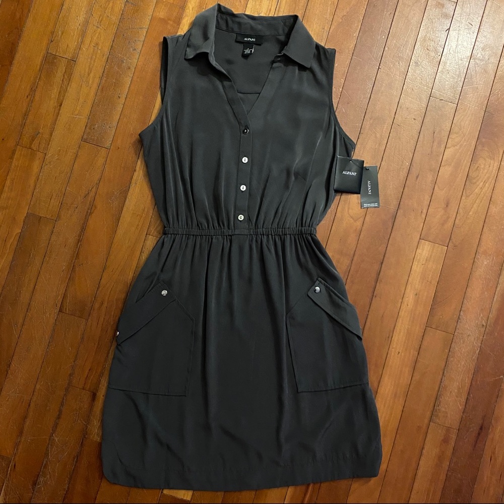 Alfani Button Front Sleeveless Shirtdress NWT